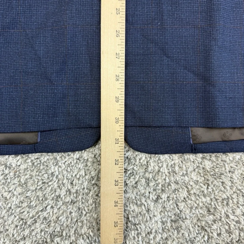 Joseph Abboud Heritage Blazer Mens 48 Regular Lanificio di Pray Blue Plaid